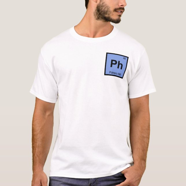 Ph - Potrero Backe San Francisco Chemistry Symbol T-shirt (Framsida)