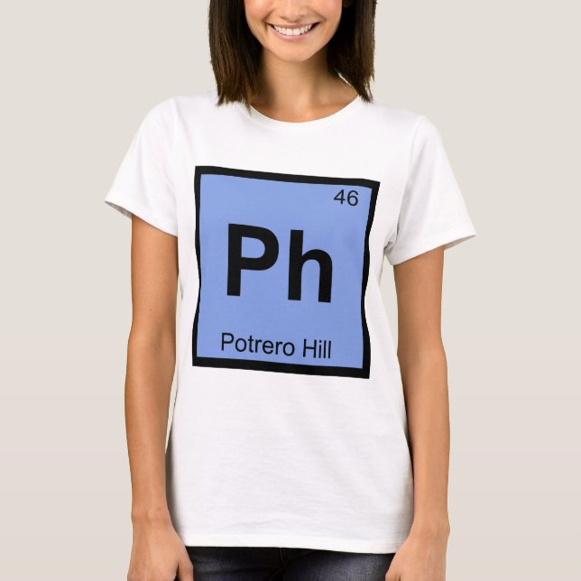 Ph - Potrero Backe San Francisco-kemi - symbol T-shirt (Framsida)
