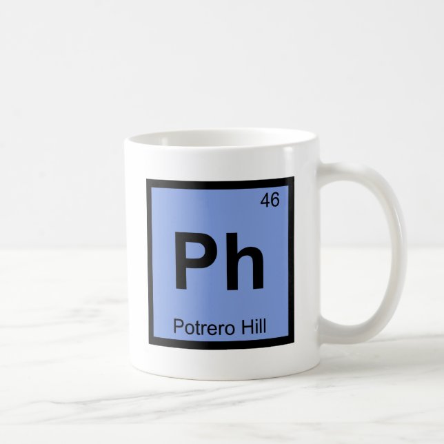 Ph - Symbol för Potrero backeSan Francisco kemi Kaffemugg (Höger)