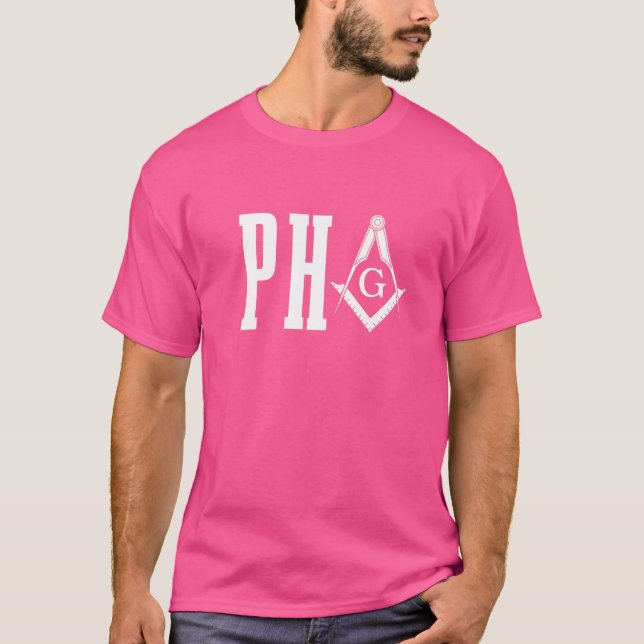 Pha Prince Hall Mason Freemason Masonic Square & C T Shirt (Framsida)