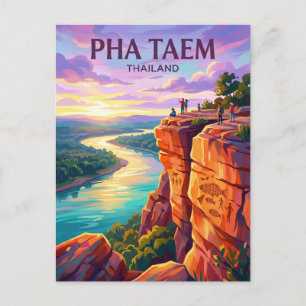 Pha Taem nationalpark Thailand Vykort