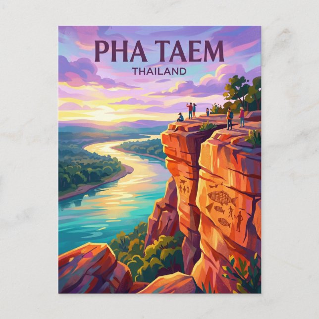 Pha Taem nationalpark Thailand Vykort (Framsida)