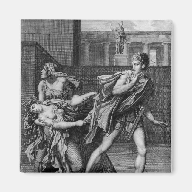 Phaedra, Oenone och Hippolytus Magnet (Framsidan)