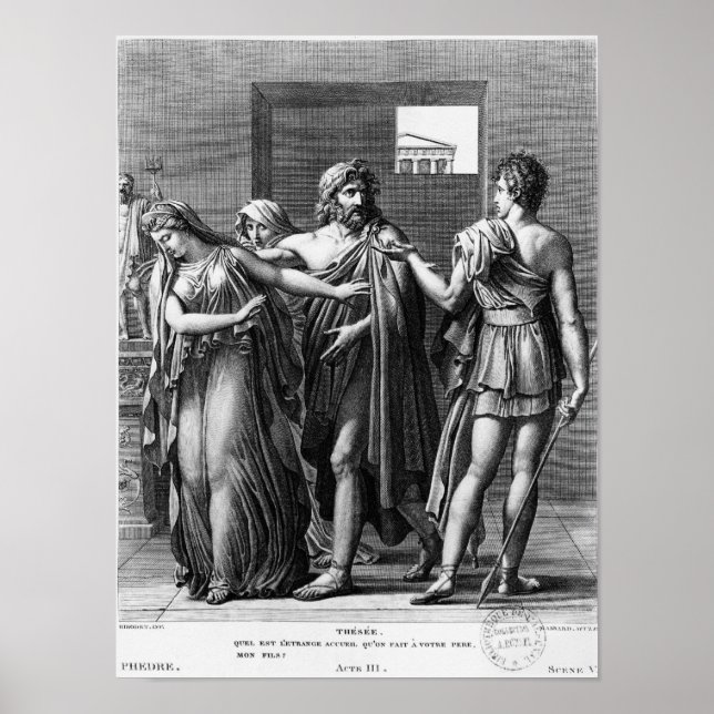Phaedra, Theseus och Hippolytus Poster (Framsidan)