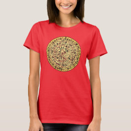 Phaistos Disk från Minoan Crete Distress T-Shir T Shirt