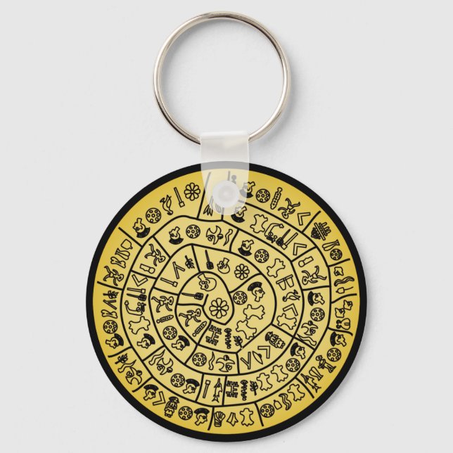 Phaistos Disk från Minoan Crete Nyckelring (Framsida)