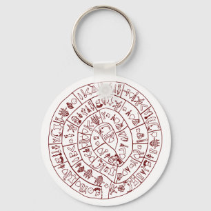Phaistos-disk från nyckelkedjan Minoan Crete Nyckelring