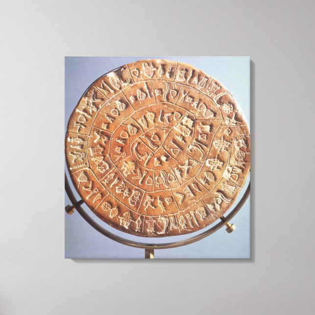 Phaistos-disken, med okänd signifikans canvastryck (Framsida)