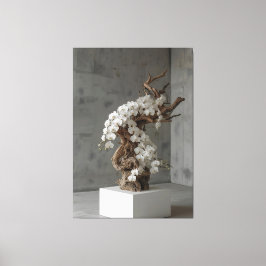 Phalaenopsis White × Driftwood – Ascending Flow Canvastryck