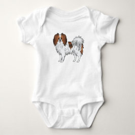 Phalène i röd sablefärg Fluffly Toy Breed Hund T Shirt