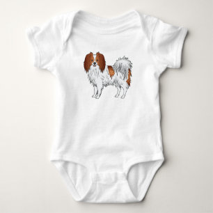 Phalène med röda detaljer Glad leksak Phalène hund T Shirt