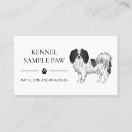 Phalène med svarta detaljer hund kennel och uppföd visitkort