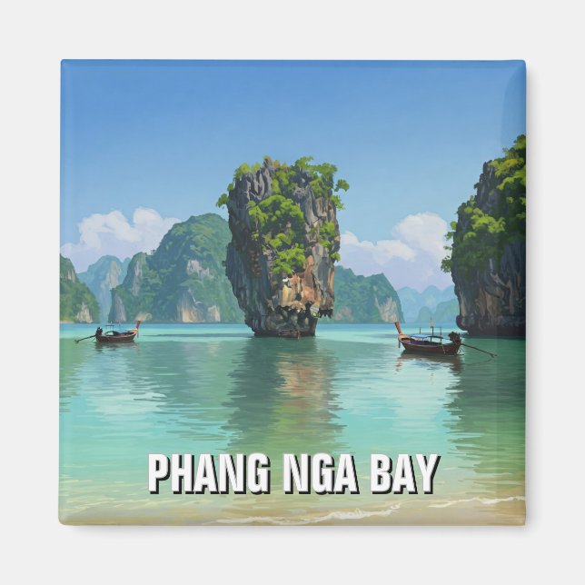 Phang Nga Bay Thailand Travel Magnet (Framsidan)