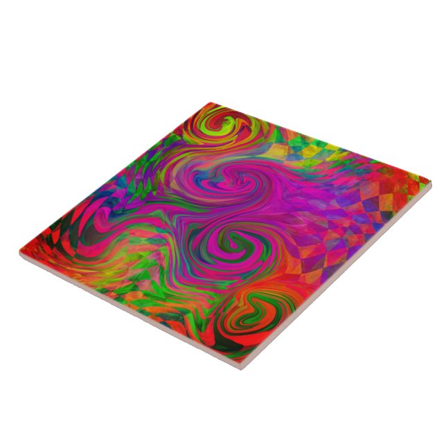 [Phantasmagoria] Warped Swirling Färg Kakelplatta (Sidan)
