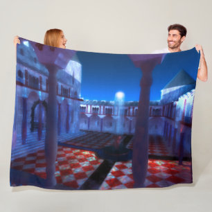 Phantastes: Courtyard the Palace Fleece Blanket