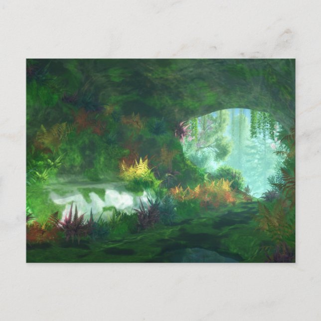 Phantastes: Damen på det marmorerade vykortet Vykort (Framsida)