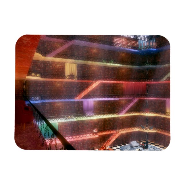 Phantastes: Palace Bibliotek Flexible Magnet (Horisontell)