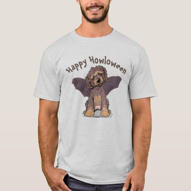 Phantom Chocolate DoodleMoji Halloween T Shirt (Framsida)