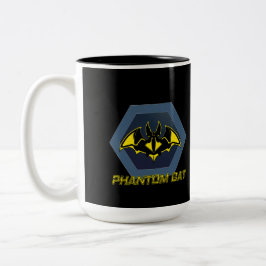 Phantom fladdermus superhjälte logotyp mugg