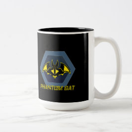 Phantom fladdermus superhjälte logotyp mugg
