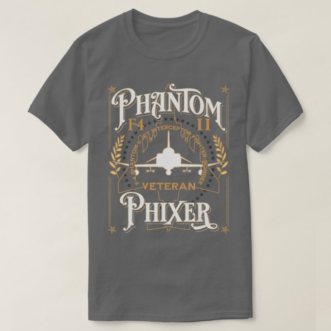 Phantom Phixer F4 Phantom II Aircraft Assiainer V T Shirt (Design framsida)