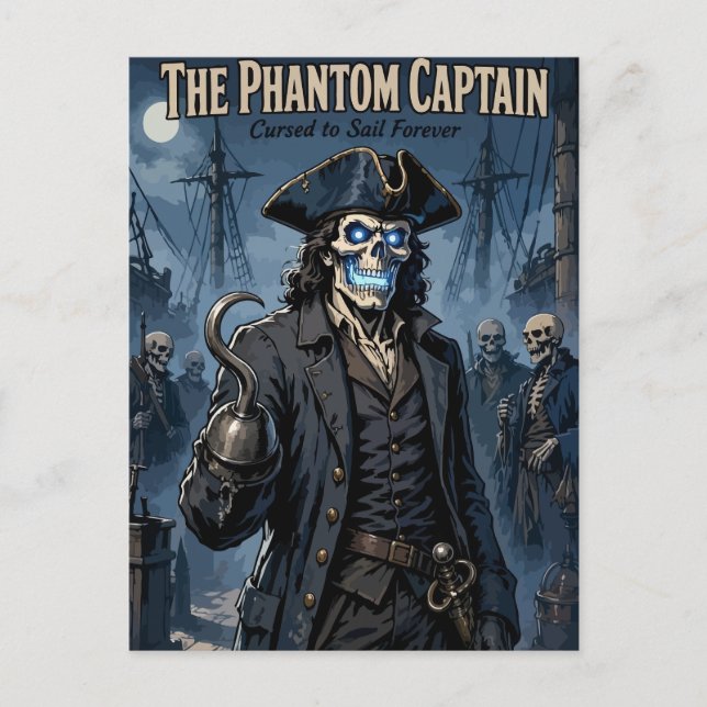 Phantom Pirate Captain Helg Vykort (Framsida)