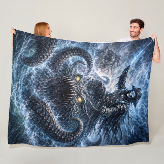 Phantom Skull Captain Riding the Sea Beast – Blue  Fleecefilt