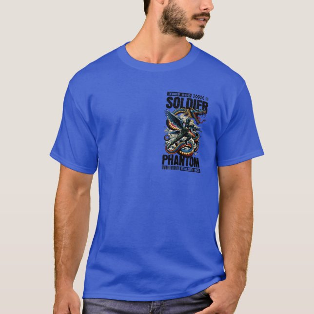 Phantom Soldier Winged Warrior T-Shirt – Episk Dra (Framsida)