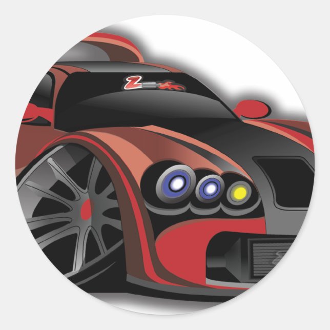 Phantom Sticker Runt Klistermärke (Framsida)