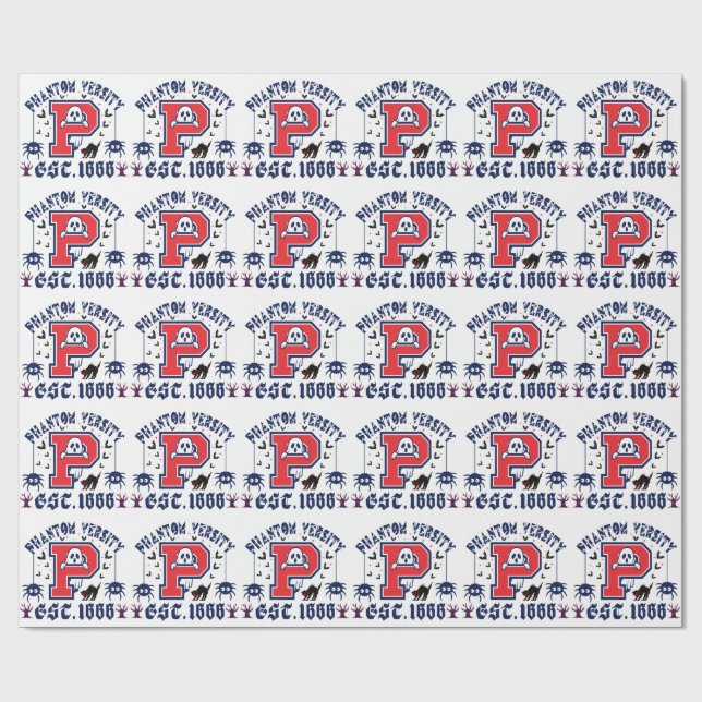 Phantom Versity Ghost Fladdermus Halloween College Presentpapper (Platt)