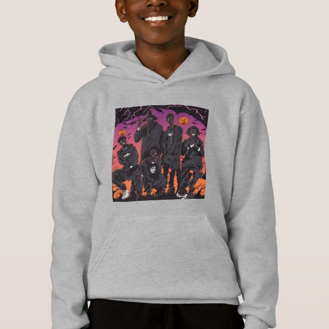 Phantoms & Fades Black Halloween T Shirt (Framsida)