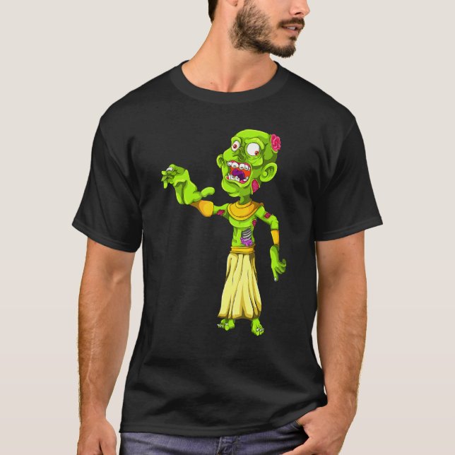 Pharaoh Egypten History Idea Zombie T Shirt (Framsida)