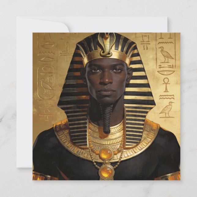 Pharaoh Energy — Ancient African King Modern Art  Inbjudningar (Framsida)