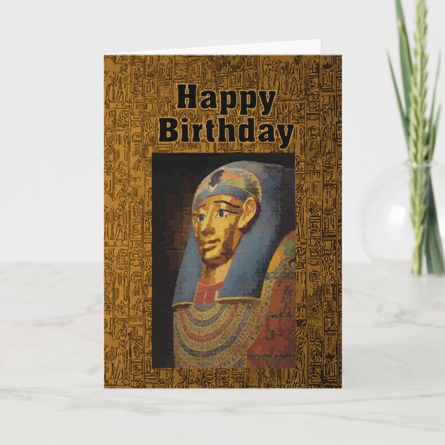 Pharaoh Grattis på födelsedagen Humor Kort (Framsida)