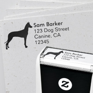 Pharaoh Hound Hund aveln Silhouette Returadress Självfärgande Stämpel