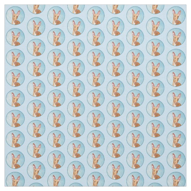 Pharaoh Hound-målning - Cute Original Hund Art Tyg (Provkarta)