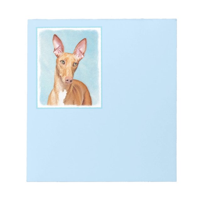 Pharaoh Hound Painting - Cute Original Hund Art Anteckningsblock (Framsida)