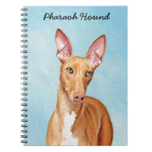 Pharaoh Hound Painting - Cute Original Hund Art Anteckningsbok