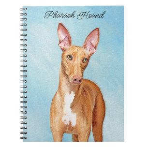 Pharaoh Hound Painting - Cute Original Hund Art Anteckningsbok