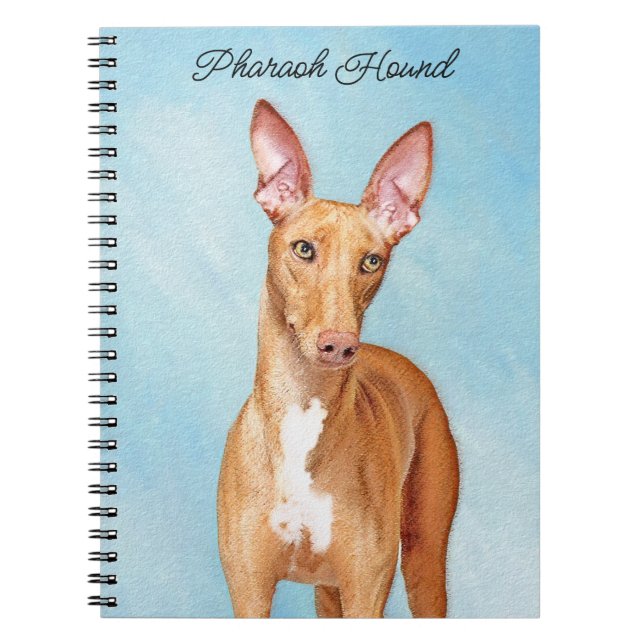 Pharaoh Hound Painting - Cute Original Hund Art Anteckningsbok (Framsidan)