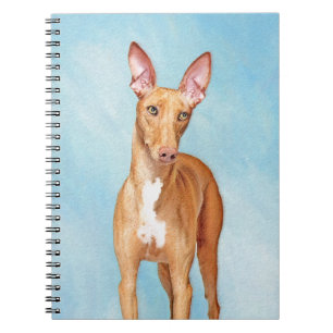 Pharaoh Hound Painting - Cute Original Hund Art Anteckningsbok
