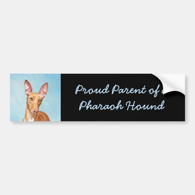 Pharaoh Hound Painting - Cute Original Hund Art Bildekal (Framsidan)