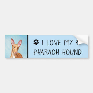 Pharaoh Hound Painting - Cute Original Hund Art Bildekal
