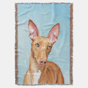 Pharaoh Hound Painting - Cute Original Hund Art Filt