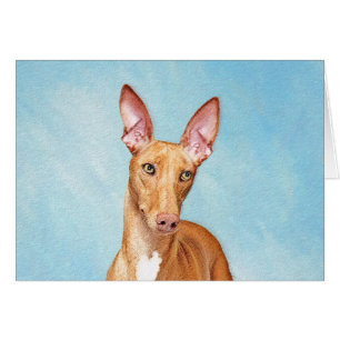 Pharaoh Hound Painting - Cute Original Hund Art Hälsningskort