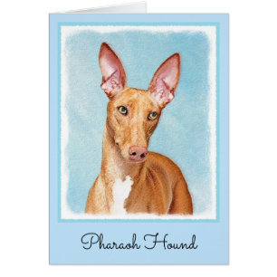 Pharaoh Hound Painting - Cute Original Hund Art Hälsningskort