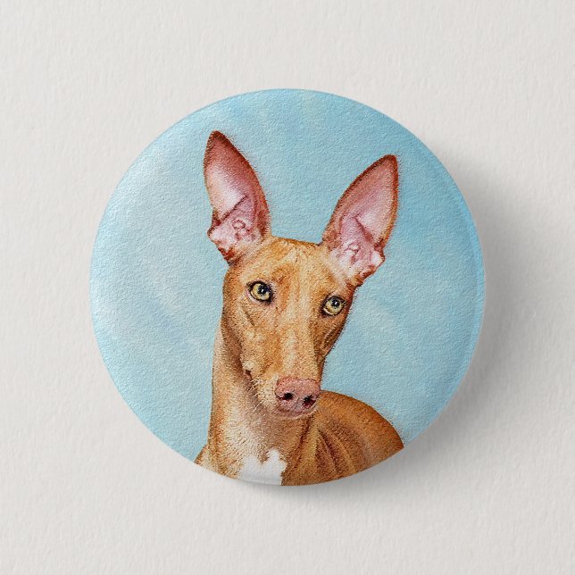 Pharaoh Hound Painting - Cute Original Hund Art Knapp (Framsida)
