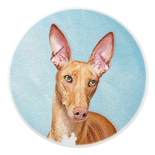 Pharaoh Hound Painting - Cute Original Hund Art Knopp (Framsidan)