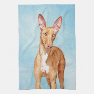 Pharaoh Hound Painting - Cute Original Hund Art Kökshandduk