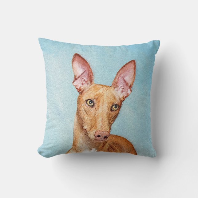 Pharaoh Hound Painting - Cute Original Hund Art Kudde (Framsida)